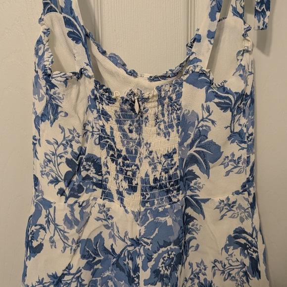Reformation Nikita Pompadour Blue and White Floral Midi Dress - Picture 7 of 8